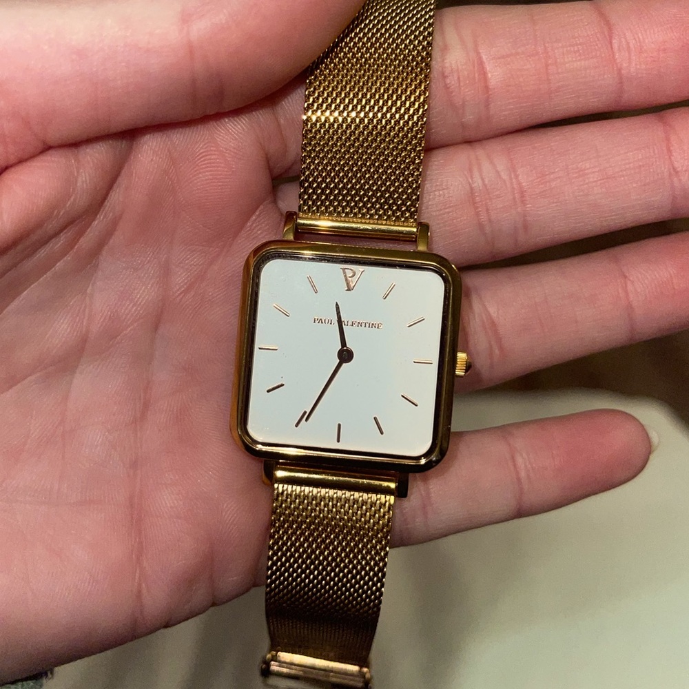 Paul valentine gold square face wash with mesh band